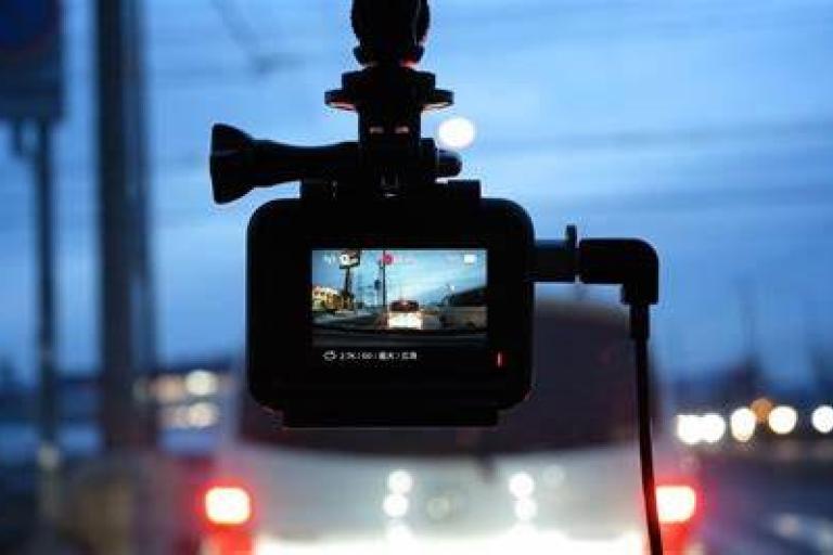 picture showing a dashboard camera in a vehicle